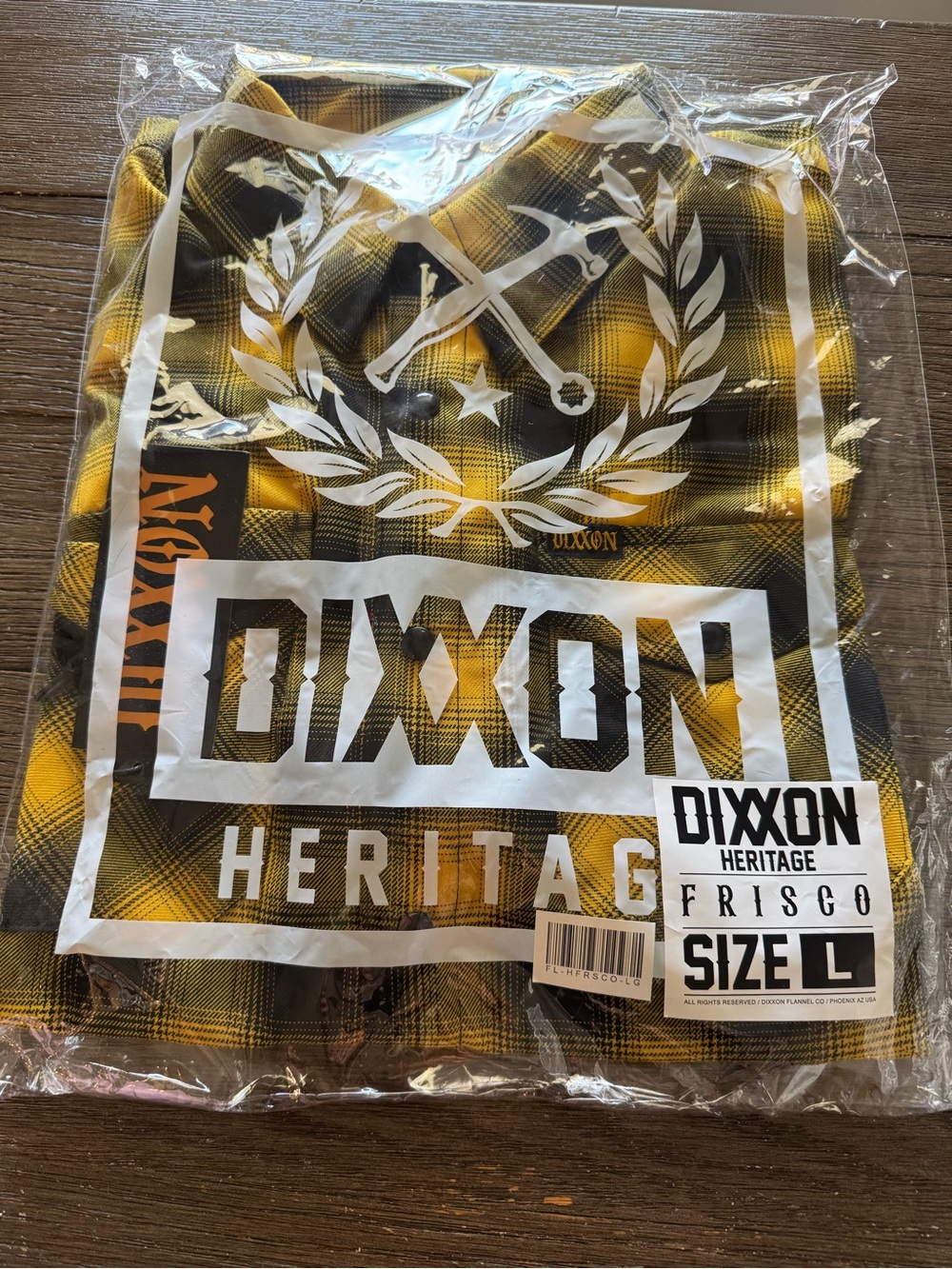 DIXXON Yellow and Black Plaid Casual Button-Down Shirt